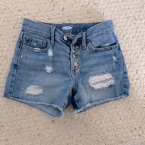 Girls Ripped jean shorts